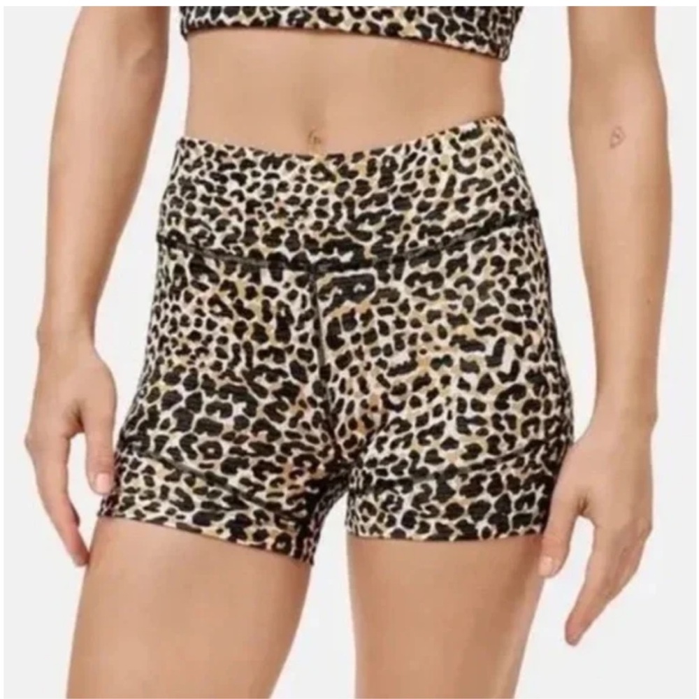 Outdoor Voices Leopard Print Athletic Shorts